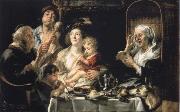 Jacob Jordaens How the old so pipes sang would protect the boys Germany oil painting artist